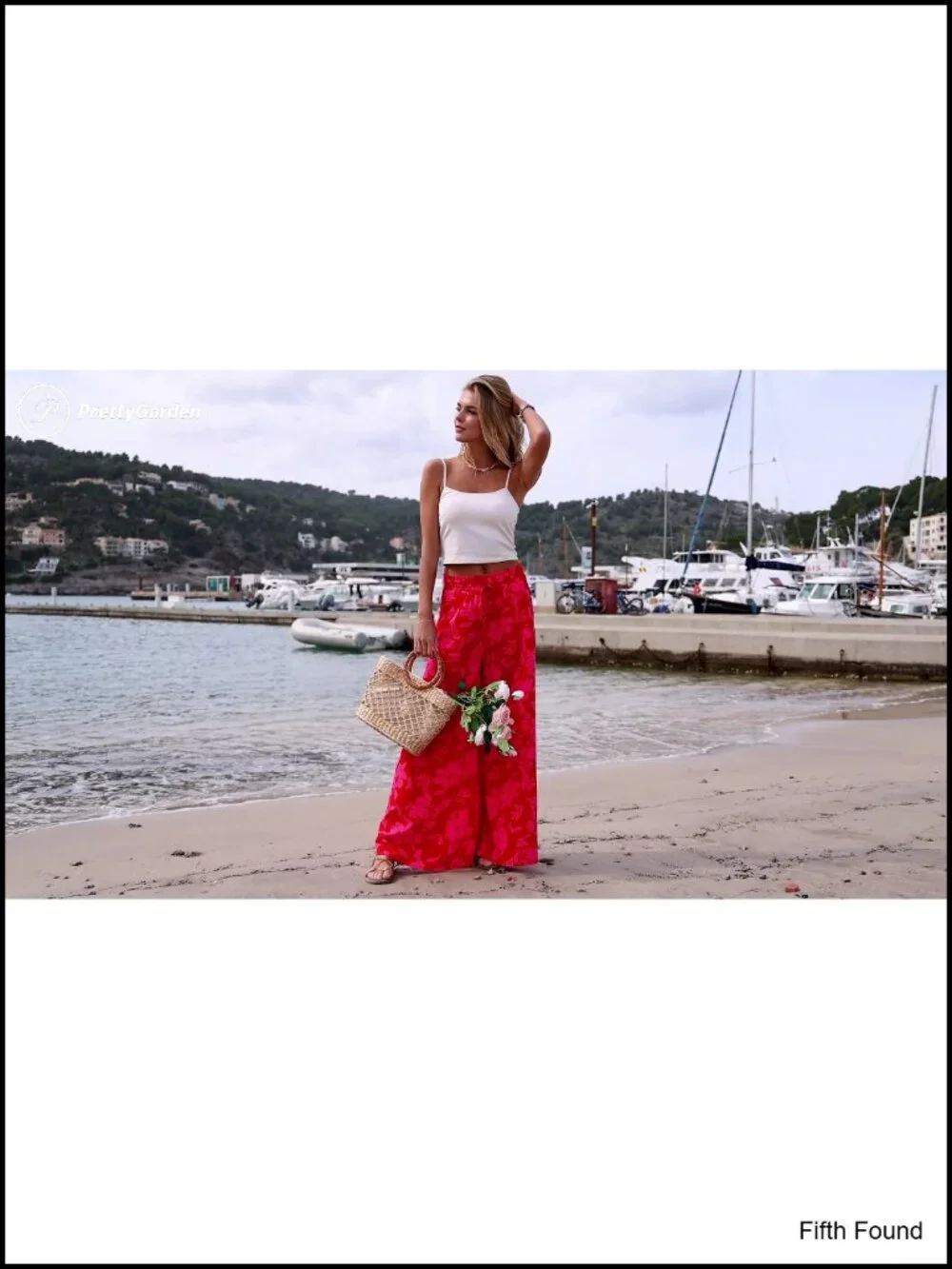 Wide Leg Palazzo Pants High Waisted Flowy Pockets Casual Boho Trousers